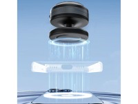 Suporte veicular Wozinsky WUSQ-01 com carregador Qi compatível com MagSafe - Preto Suporte veicular Wozinsky WUSQ-01 com carregador Qi compatível com MagSafe - Preto