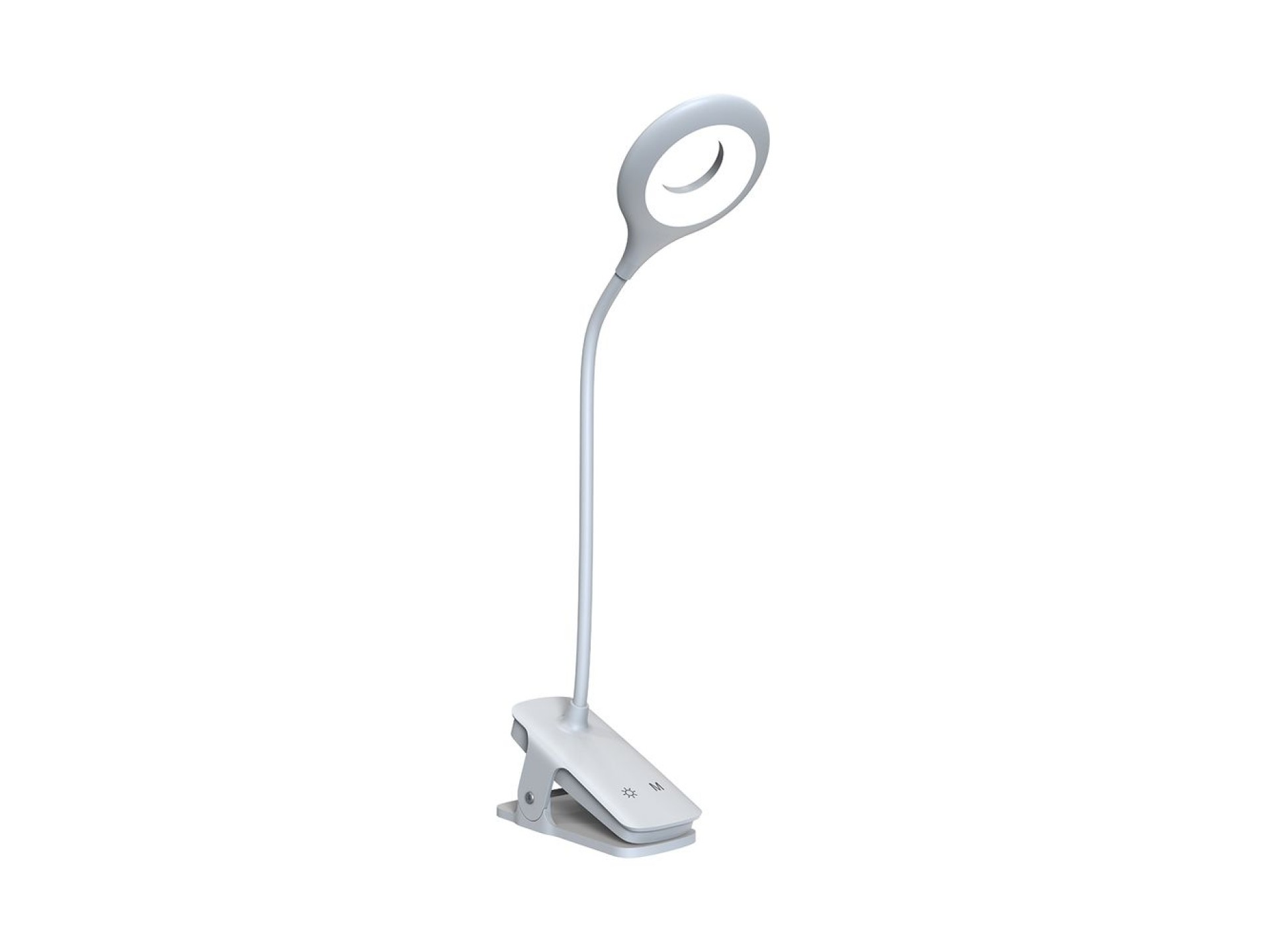 Mini lámpara de lectura LED inalámbrica Wozinsky con pinza y cable USB-C - Blanca
