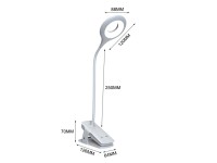 Mini lámpara de lectura LED inalámbrica Wozinsky con pinza y cable USB-C - Blanca Mini lámpara de lectura LED inalámbrica Wozinsky con pinza y cable USB-C - Blanca