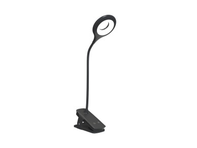 Mini Wozinsky Wireless LED Reading Lamp with Clip + USB-C Cable - Black