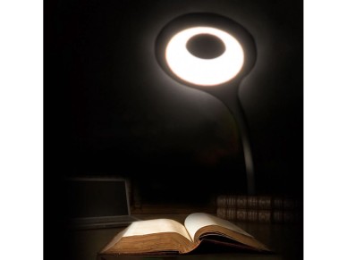 Mini Wozinsky Wireless LED Reading Lamp with Clip + USB-C Cable - Black