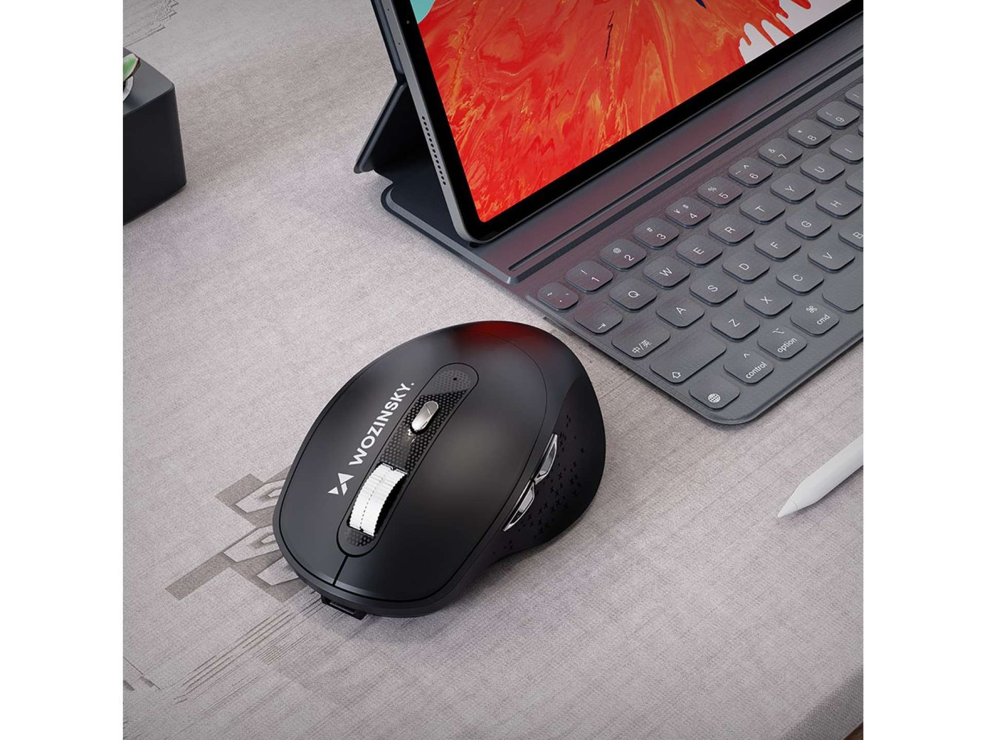 Ratón inalámbrico ergonómico Wozinsky WMGK-1134 - Negro