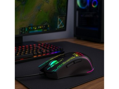 Mouse Gamer �ptico com Fio Wozinsky WMGK-7200 7200 DPI - Preto