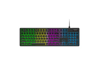Wozinsky WKG-200 rainbow membrane gaming keyboard with scroll wheel - black