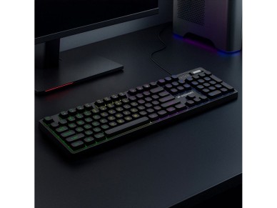 Wozinsky WKG-200 rainbow membrane gaming keyboard with scroll wheel - black