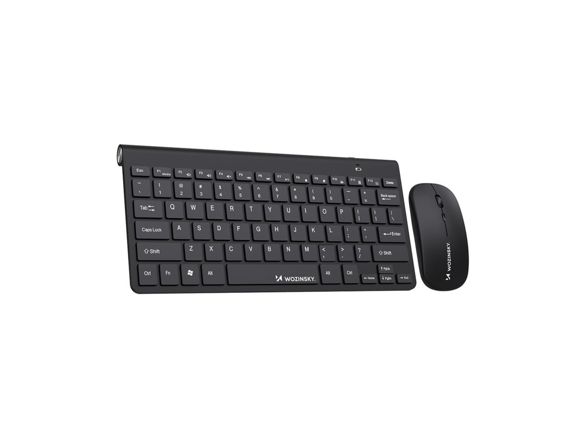 Conjunto de teclado inalámbrico y ratón compacto Wozinsky - Negro