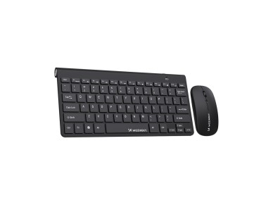 Conjunto Wozinsky com teclado sem fio e mouse compacto - Preto Conjunto Wozinsky com teclado sem fio e mouse compacto - Preto