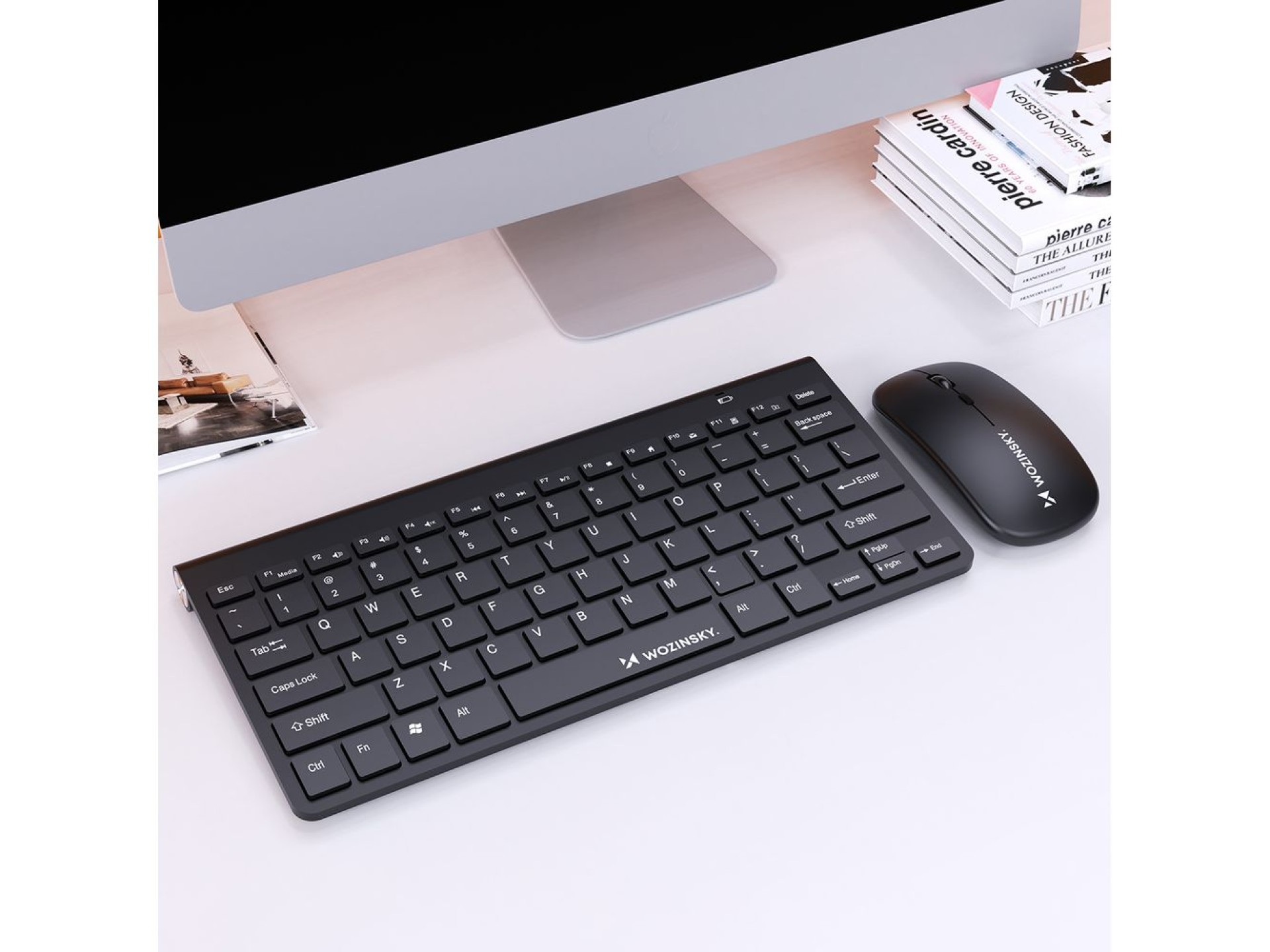Conjunto de teclado inalámbrico y ratón compacto Wozinsky - Negro