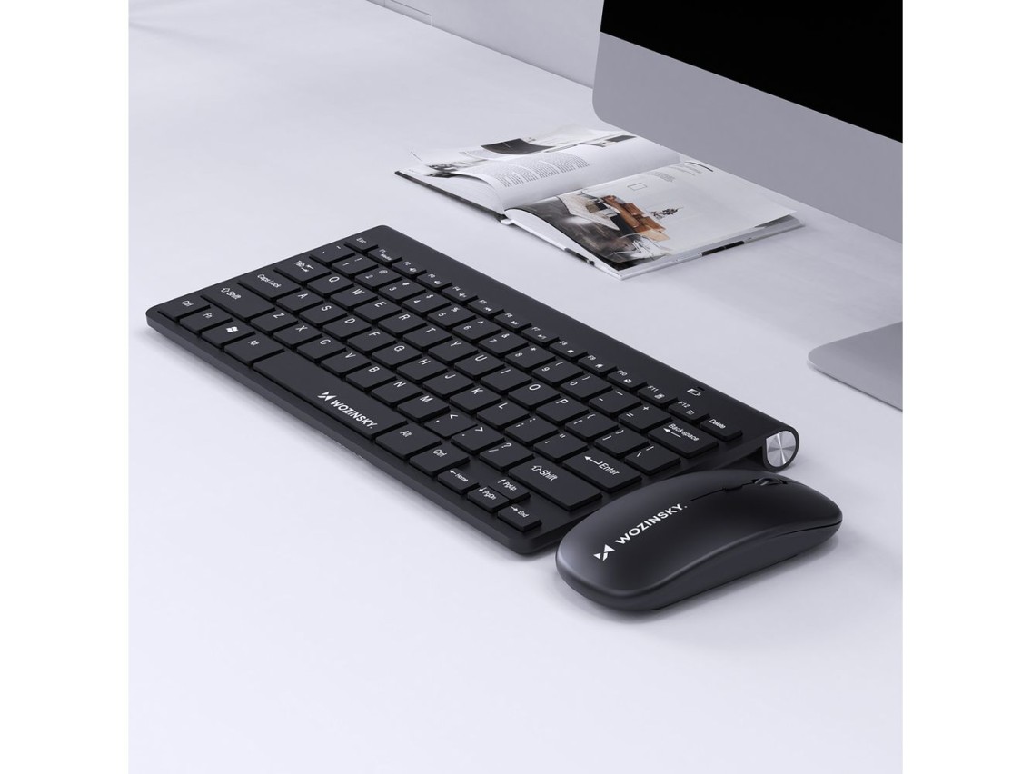 Conjunto de teclado inal�mbrico y rat�n compacto Wozinsky - Negro
