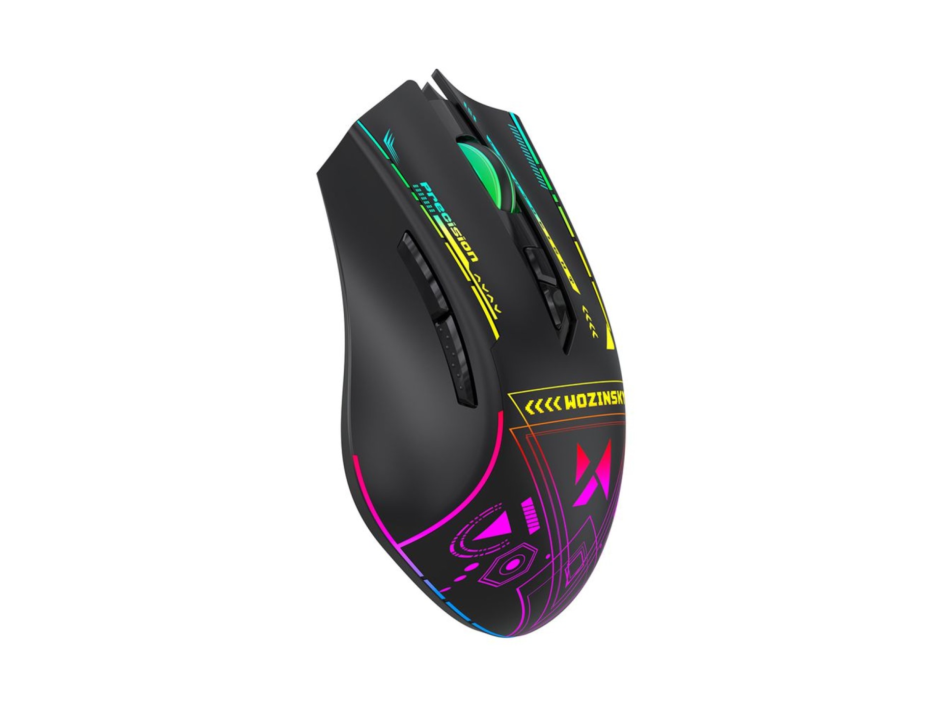 Mouse Gamer Óptico Sem Fio Wozinsky WMGB-3200 3200 DPI - Preto