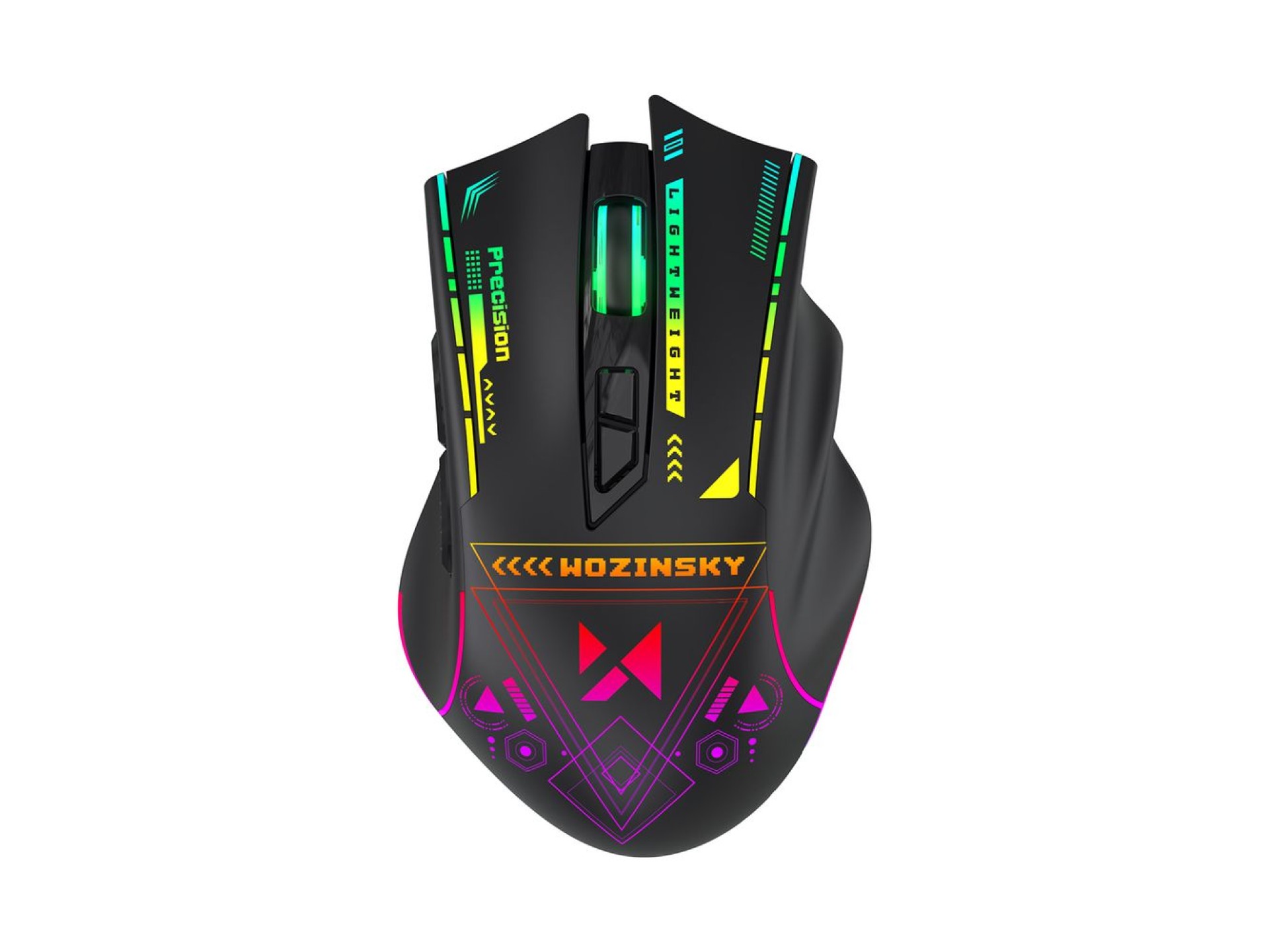 Mouse Gamer Óptico Sem Fio Wozinsky WMGB-3200 3200 DPI - Preto