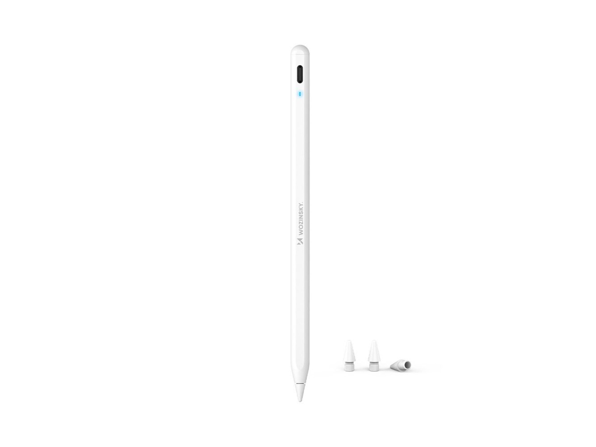 Lápiz táctil Wozinsky WRA-08 para iPad con carga rápida USB-C - Blanco