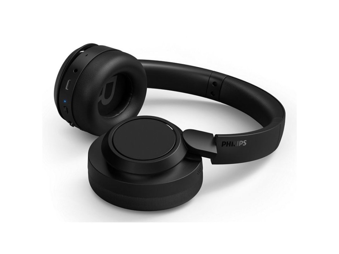 Fones de ouvido sem fio Philips TAH6509 com microfone, Bluetooth e na cor preta.