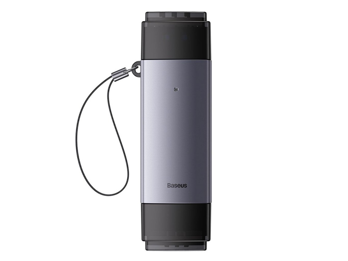 Baseus Lite Series USB-A/USB-C 3.0 SD/TF Card Reader - Gray