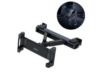 Soporte para telfono/tableta para reposacabezas de coche Baseus JoyRide Pro, color negro