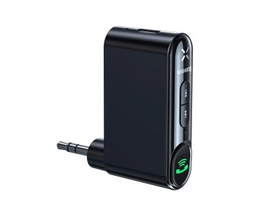 Transmissor AUX Bluetooth Baseus BSBA-02 (Edição Internacional) - preto Transmissor AUX Bluetooth Baseus BSBA-02 (Edição Internacional) - preto