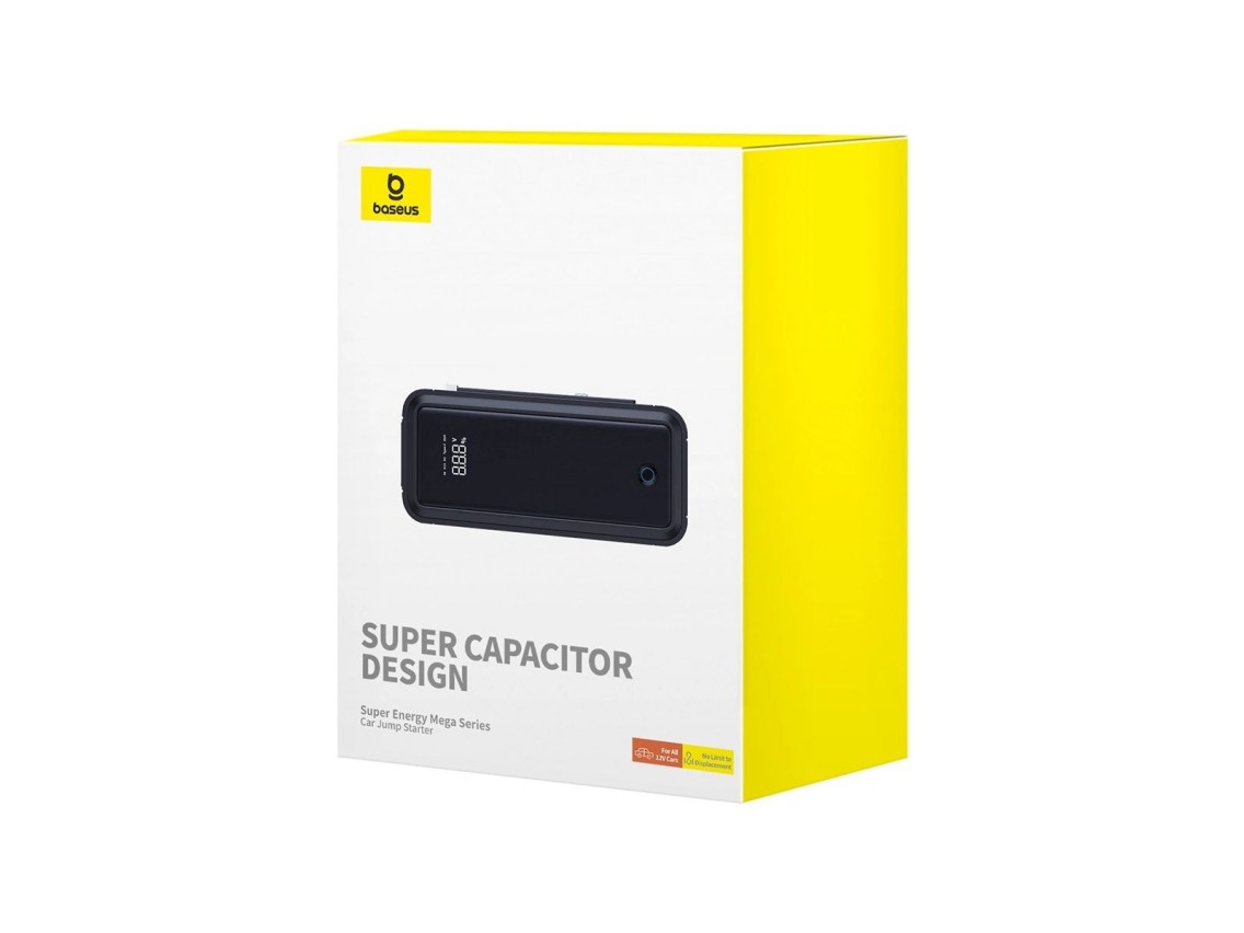 Jump starter com supercapacitor Baseus Super Energy Mega Series BS-CH007 3000A 12V USB-C / EC8 / DC 
