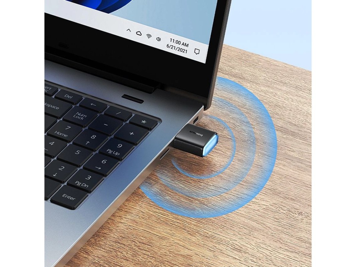 Placa de rede USB Baseus BS-OH169 300Mb/s - preta