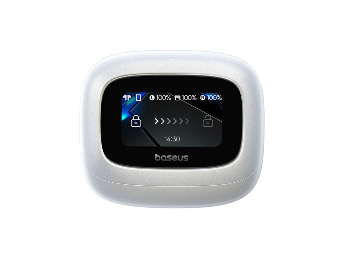 Auriculares inalámbricos intrauditivos Baseus Bowie M2s Ultra TWS con pantalla interactiva - Blanco