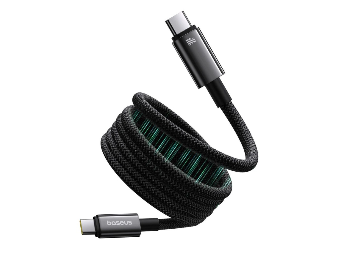 Baseus Tungsten Gold magnetic USB-C / USB-C cable 100W 1m - black