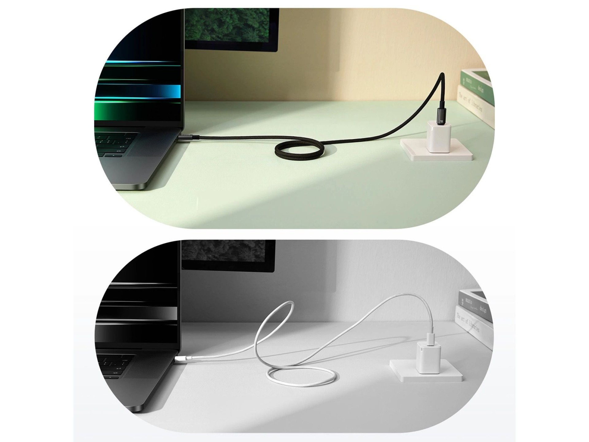 Baseus Tungsten Gold magnetic USB-C / USB-C cable 100W 1m - black