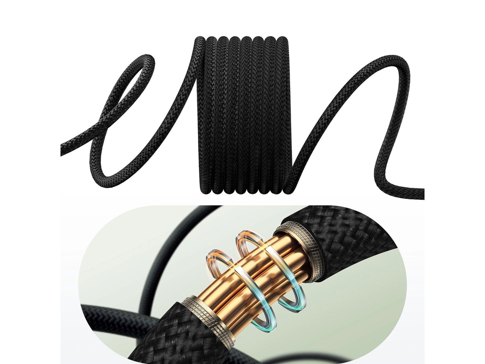 Baseus Tungsten Gold magnetic USB-C / USB-C cable 100W 1m - black