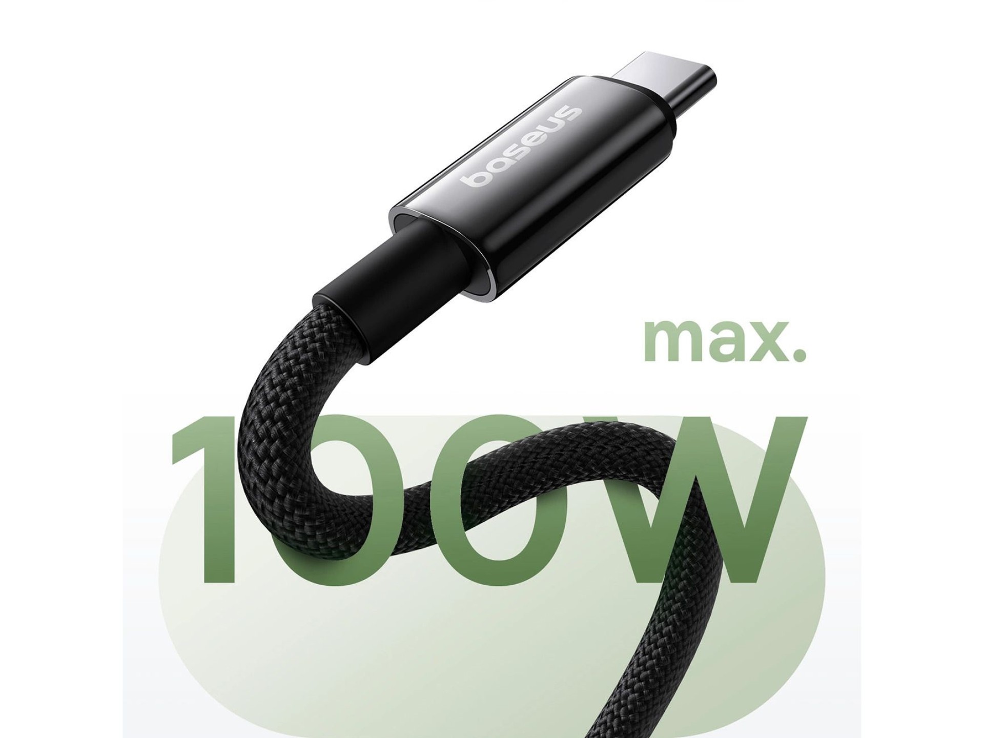 Baseus Tungsten Gold magnetic USB-C / USB-C cable 100W 1m - black