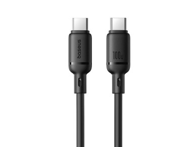 Baseus Silky Series 100W USB-C - USB-C 1m Cable - Black Baseus Silky Series 100W USB-C - USB-C 1m Cable - Black