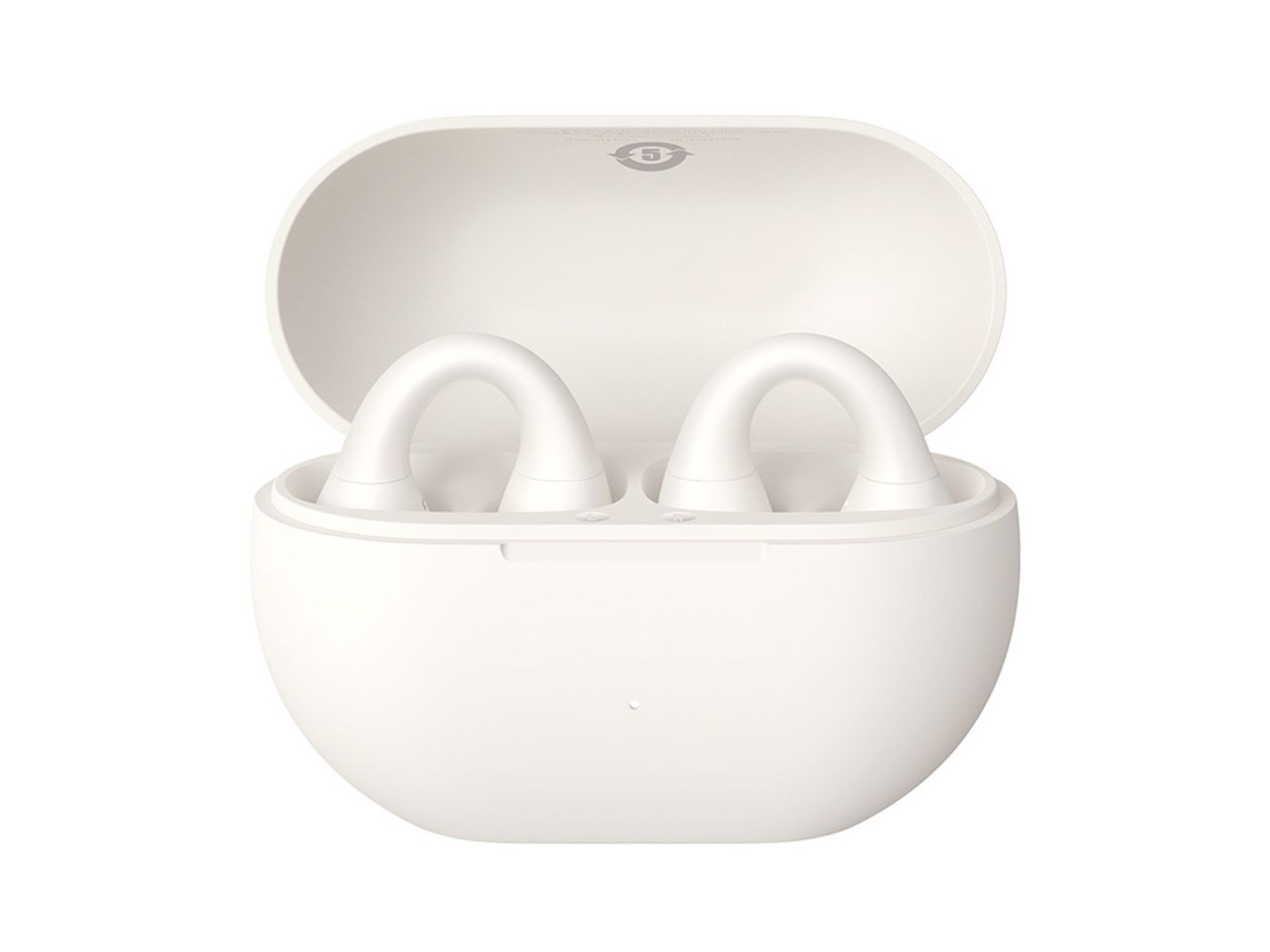 Fones de ouvido sem fio Baseus Bass 15 Clip OWS com cabo Baseus Simple USB-C 3A de 30 cm - Branco
