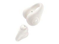 Fones de ouvido sem fio Baseus Bass 15 Clip OWS com cabo Baseus Simple USB-C 3A de 30 cm - Branco