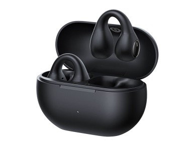 Auriculares inal�mbricos Baseus Bass 15 Clip OWS con cable Baseus Simple USB-C 3A de 30 cm - Negro