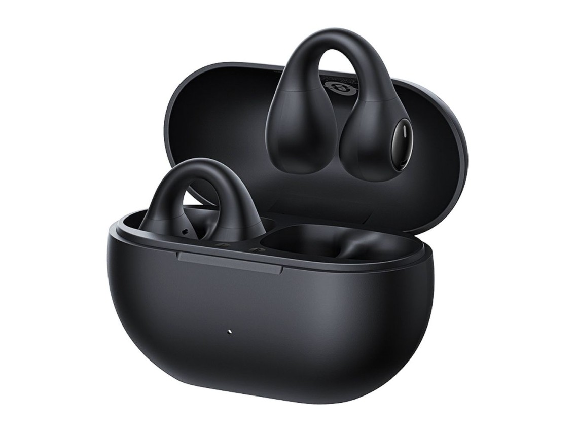 Auriculares inal�mbricos Baseus Bass 15 Clip OWS con cable Baseus Simple USB-C 3A de 30 cm - Negro