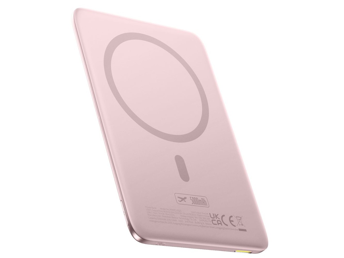 Batera externa ultradelgada Baseus PicoGo AM41 de 5000 mAh y 20 W, compatible con MagSafe, con cabl