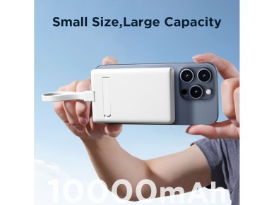 Bater�a externa magn�tica Joyroom JR-PBM01 de 10000 mAh y 20 W con soporte + cable Lightning - USB-C