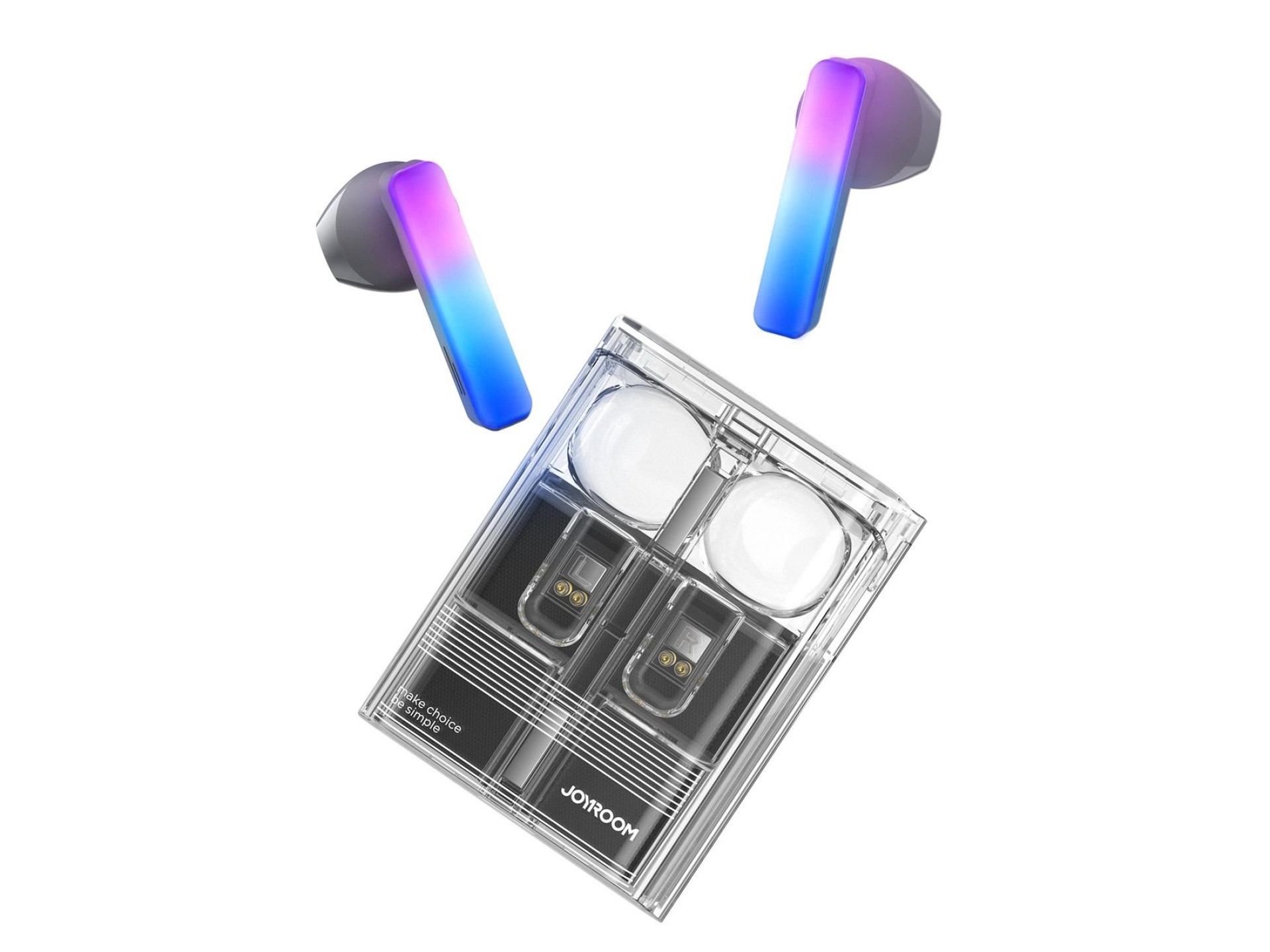 Auriculares inalámbricos TWS Joyroom JR-TC1 IceLens Series con luces LED - negros