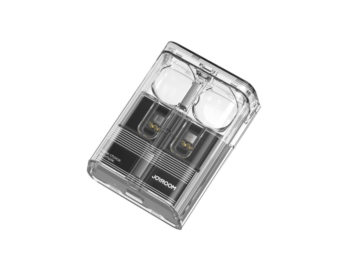 Fones de ouvido sem fio TWS Joyroom JR-TC1 IceLens Series com luzes LED - preto