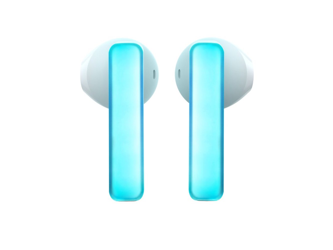 Fones de ouvido sem fio TWS Joyroom JR-TC1 IceLens Series com luzes LED - branco