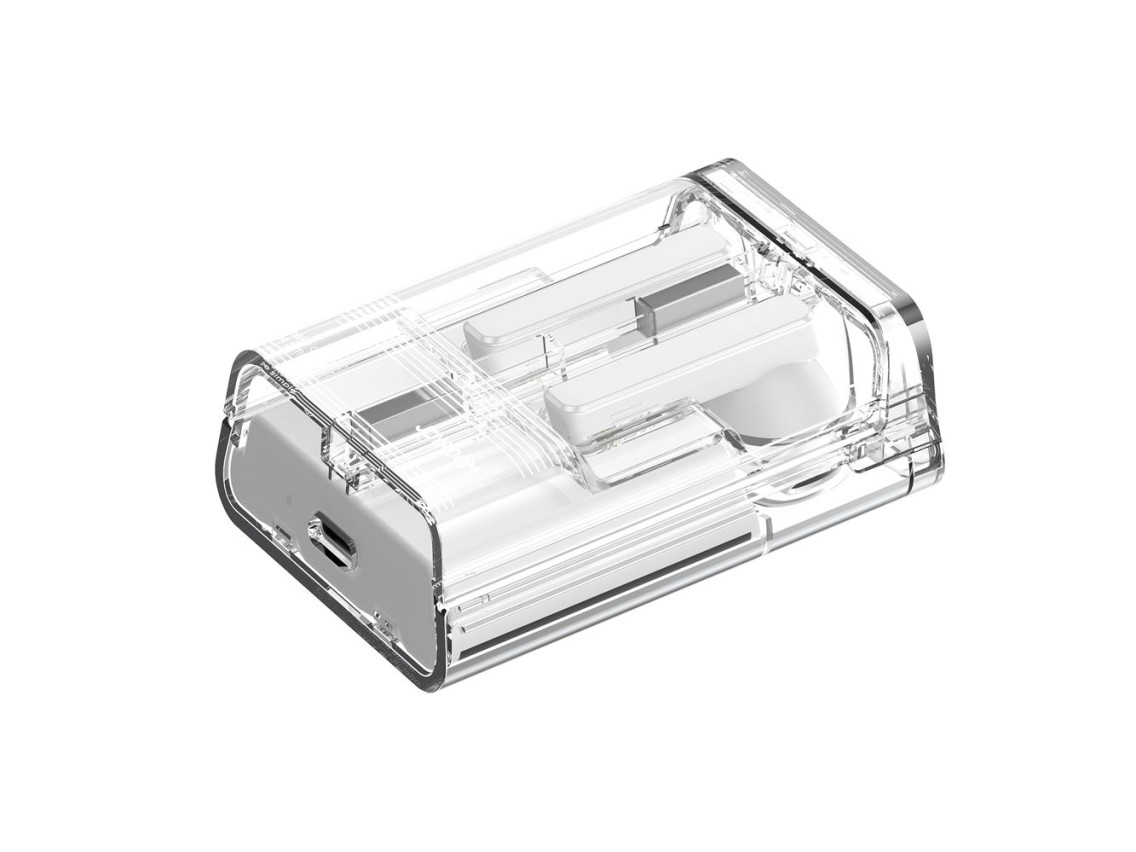 Fones de ouvido sem fio TWS Joyroom JR-TC1 IceLens Series com luzes LED - branco