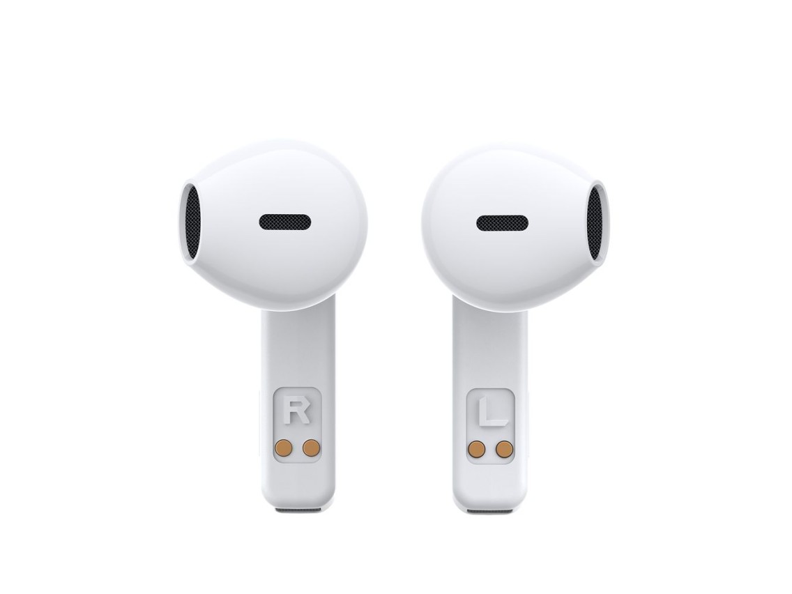 Fones de ouvido sem fio TWS Joyroom JR-TC1 IceLens Series com luzes LED - branco
