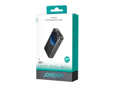 Batería externa Joyroom de 10000 mAh y 30 W, color negro (JR-PBF01) Batería externa Joyroom de 10000 mAh y 30 W, color negro (JR-PBF01)