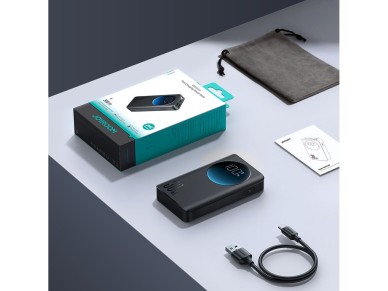 Batería externa Joyroom de 10000 mAh y 30 W, color negro (JR-PBF01) Batería externa Joyroom de 10000 mAh y 30 W, color negro (JR-PBF01)