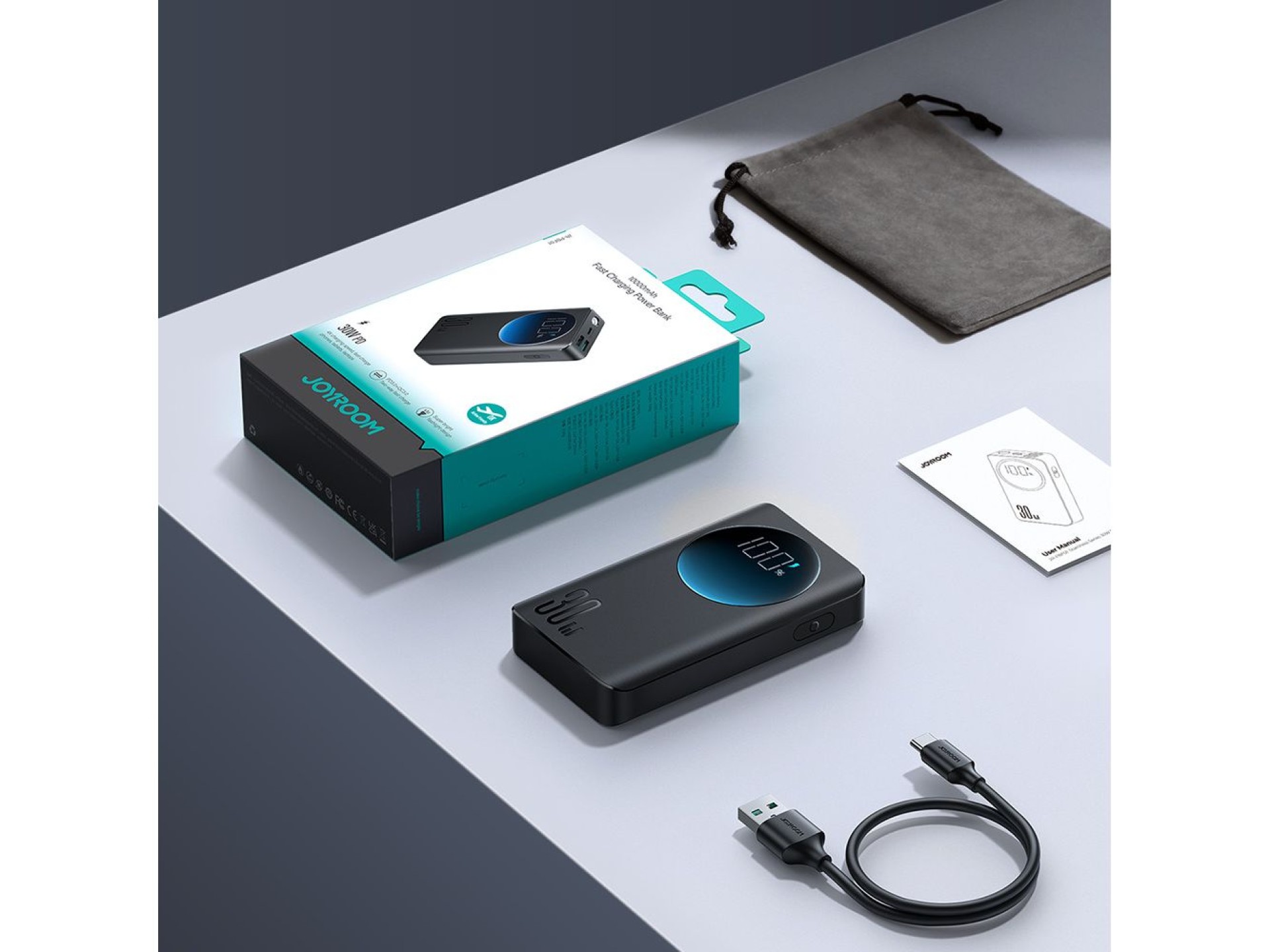 Joyroom powerbank 10000mAh 30W black (JR-PBF01)