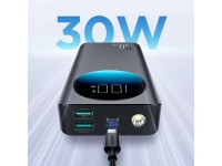 Powerbank Joyroom JR-PBF02 30W 20000mAh + USB-A - USB-C cable 0.25m - black Powerbank Joyroom JR-PBF02 30W 20000mAh + USB-A - USB-C cable 0.25m - black