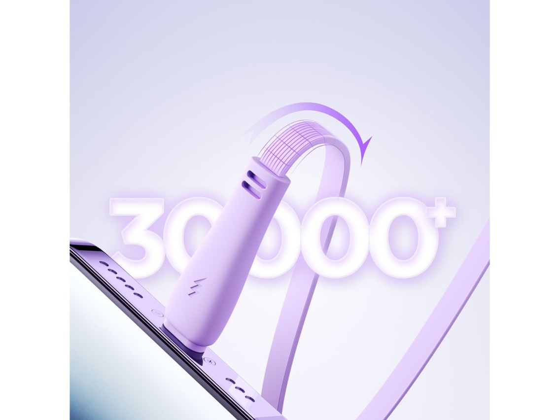 Joyroom Colorful Series S-A40 Cable Retractable 3in1 USB-A - USB-C / Lightning / Micro USB 1m - Purp