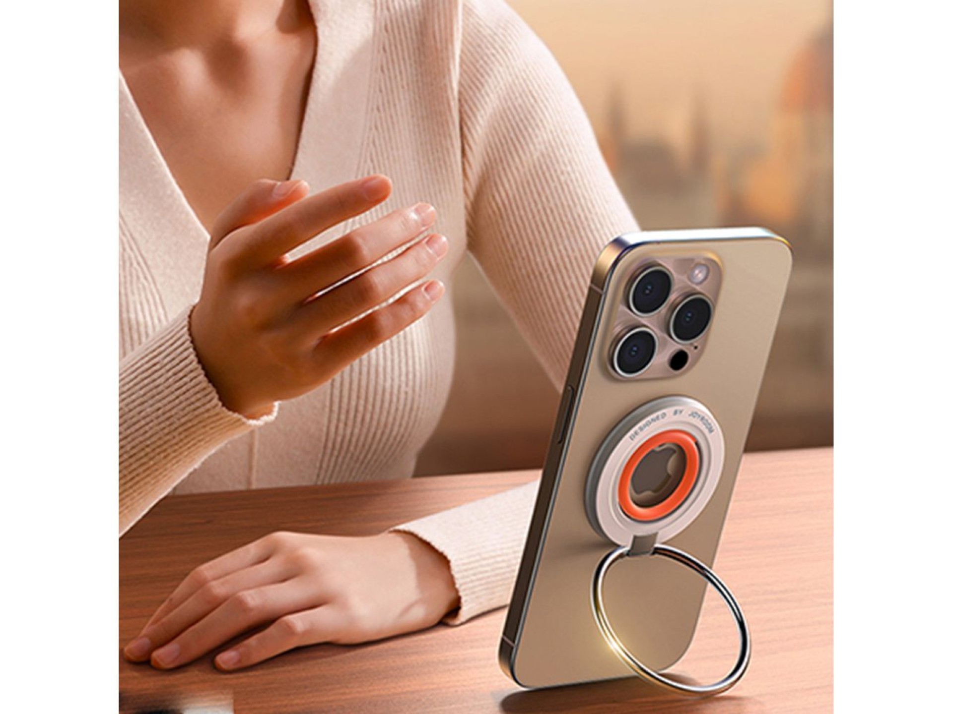 Joyroom JR-ZS383 MagSafe magnetic phone holder - orange