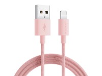Cable de datos Joyroom Colorful S-2030M13 USB-A / Lightning 2.4A 2m - rosa