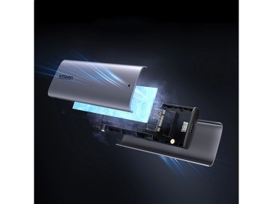 Gabinete para SSD Ugreen CM767 M.2 NVMe/SATA - Prata