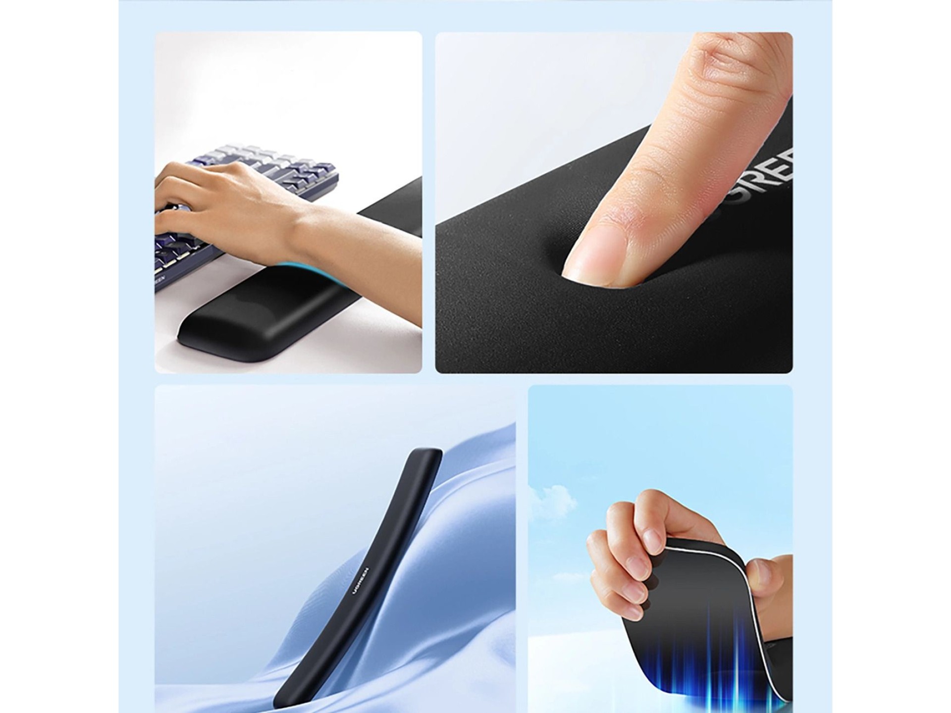 Ugreen LP699 Ergonomic Keyboard Pad - Black