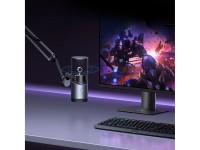 Microfone de mesa Ugreen CM769 com USB-A, LED RGB - Prata Microfone de mesa Ugreen CM769 com USB-A, LED RGB - Prata