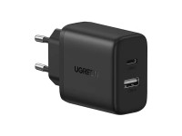 Ugreen X227 20W GaN Wall Charger 1x USB-A 1x USB-C - Black Ugreen X227 20W GaN Wall Charger 1x USB-A 1x USB-C - Black